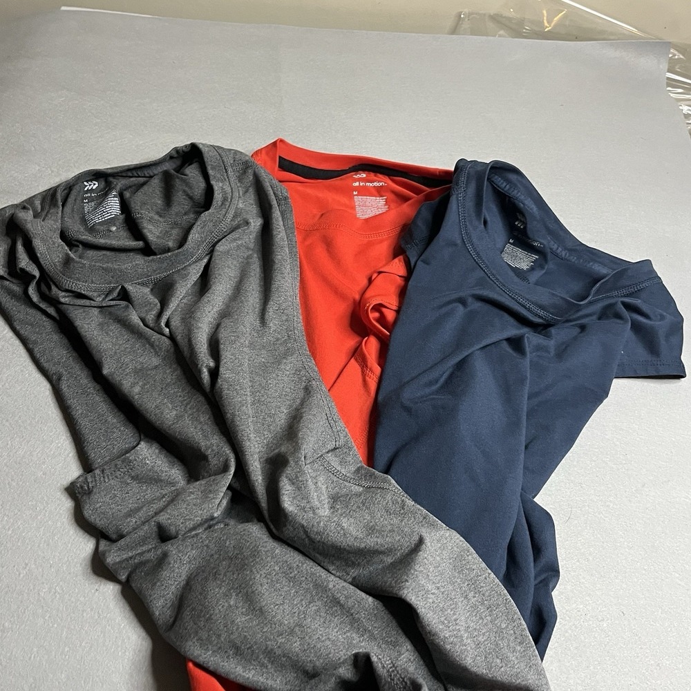 All in Motion Men's Sleeveless Tank Tops bundle Gray Red Navy Size M